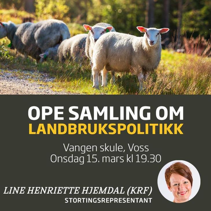 Landbrukspolitisk møte på Voss 15. mars 2017
